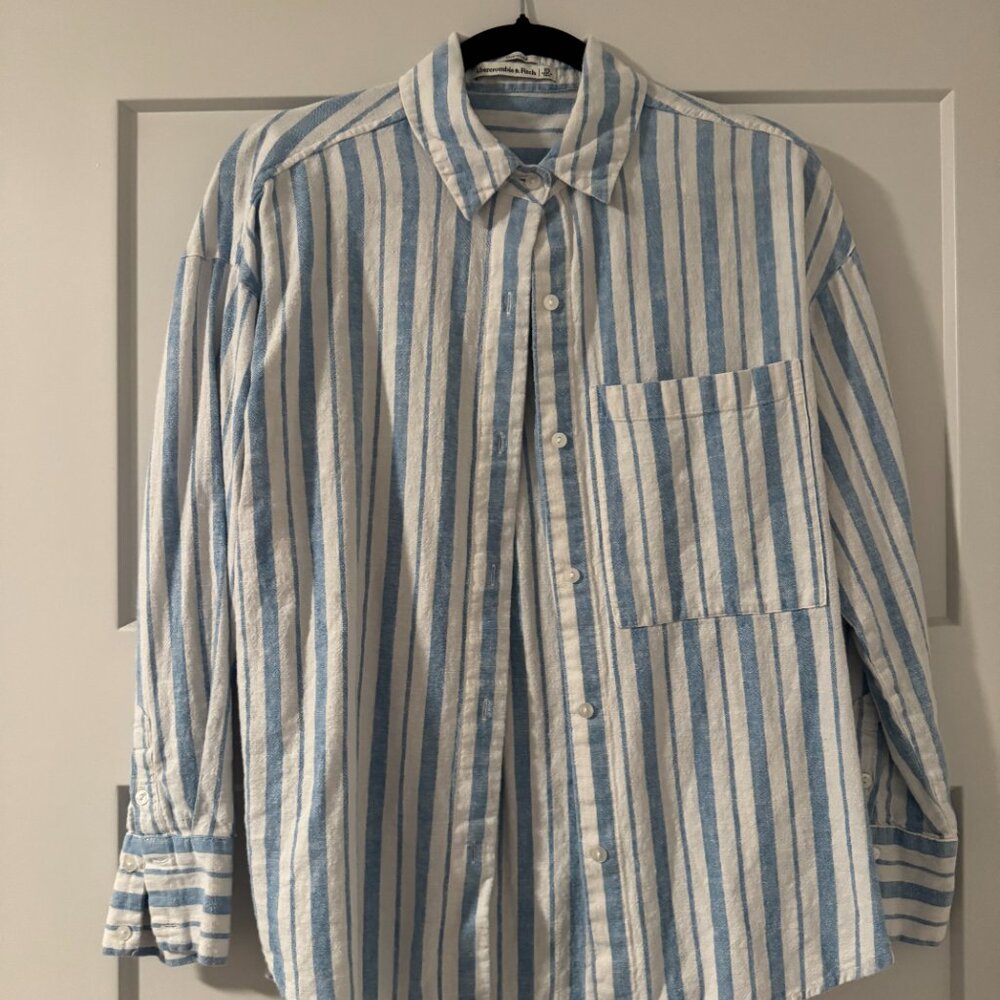 Abercrombie & Fitch | Oversized Linen Button-Up - image 5